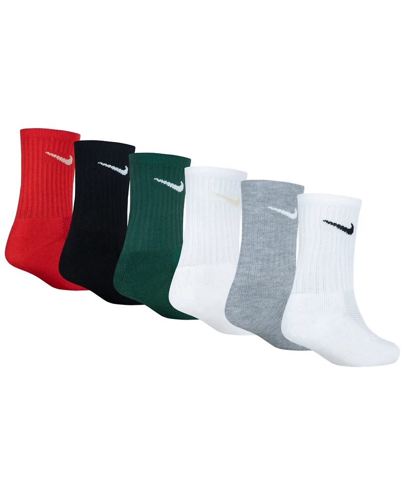 Nike Little Kids Holiday Crew Socks, 6-Pack