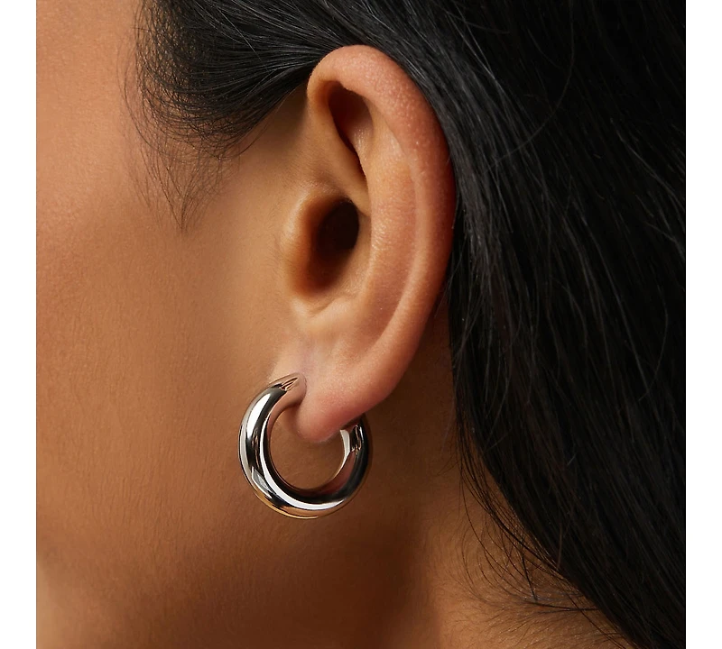 Ana Luisa Silver Hoop Earrings - Tia Mini Silver