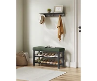 Slickblue Entryway Shoe Storage Bench with Cushion