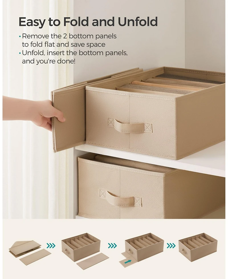 6-Grid Wardrobe Clothes Organizer for Neat and Space-Saving Storage