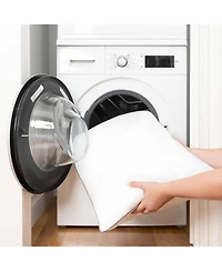 Host & Home Hypoallergenic Pillows (2 Pack) - White with Silver Piping, Cotton with Poly Fill