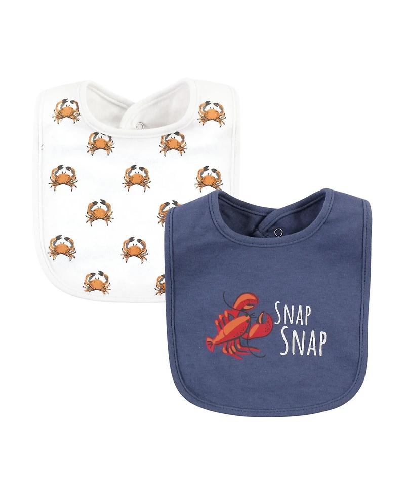 Hudson Baby Boys 10-Piece Soft Interlock Feeding Bib Set