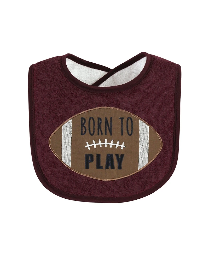 Hudson Baby Unisex Plush Fiber-Filled Cotton Terry Drool Bibs