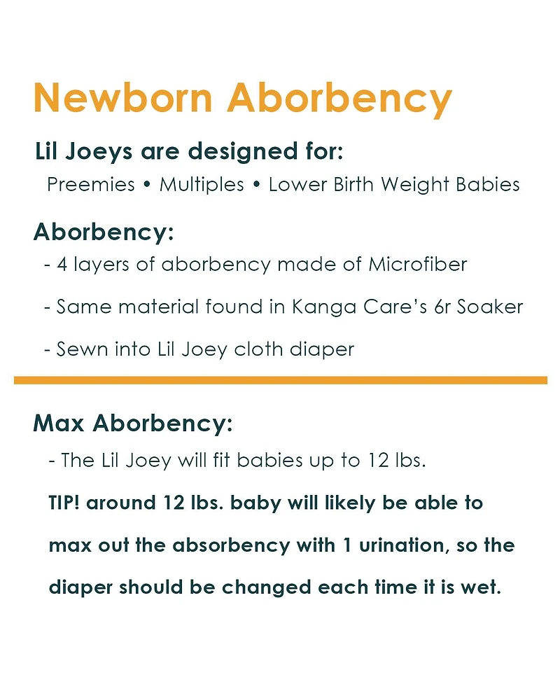 Kanga Care Baby Boys Lil Joey Newborn All One Aio Cloth Diaper (2pk)
