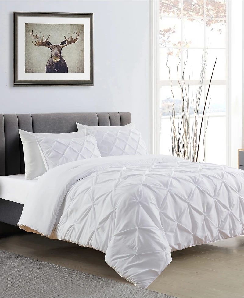 Closeout! Videri Home Pintucked 3-pc. Comforter Set, Full/Queen