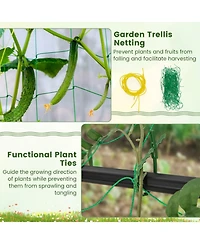 Sugift 74 Inch Tall Garden Trellis for Flower Vine Vegetable Fruit Pea