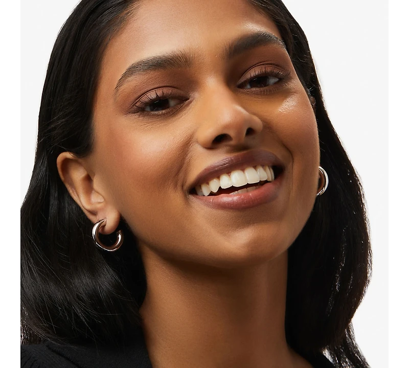 Ana Luisa Silver Hoop Earrings - Tia Mini Silver