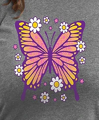 Hybrid Apparel Plus Butterfly Graphic T-shirt
