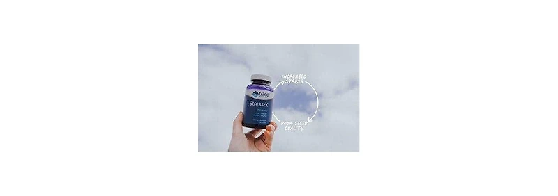 Trace Minerals | Stress-x Magnesium | Natural Stress Relief Dietary Supplement | Herbs, Minerals, Vitamins, Enzymes | Gluten Free | 60 tablets