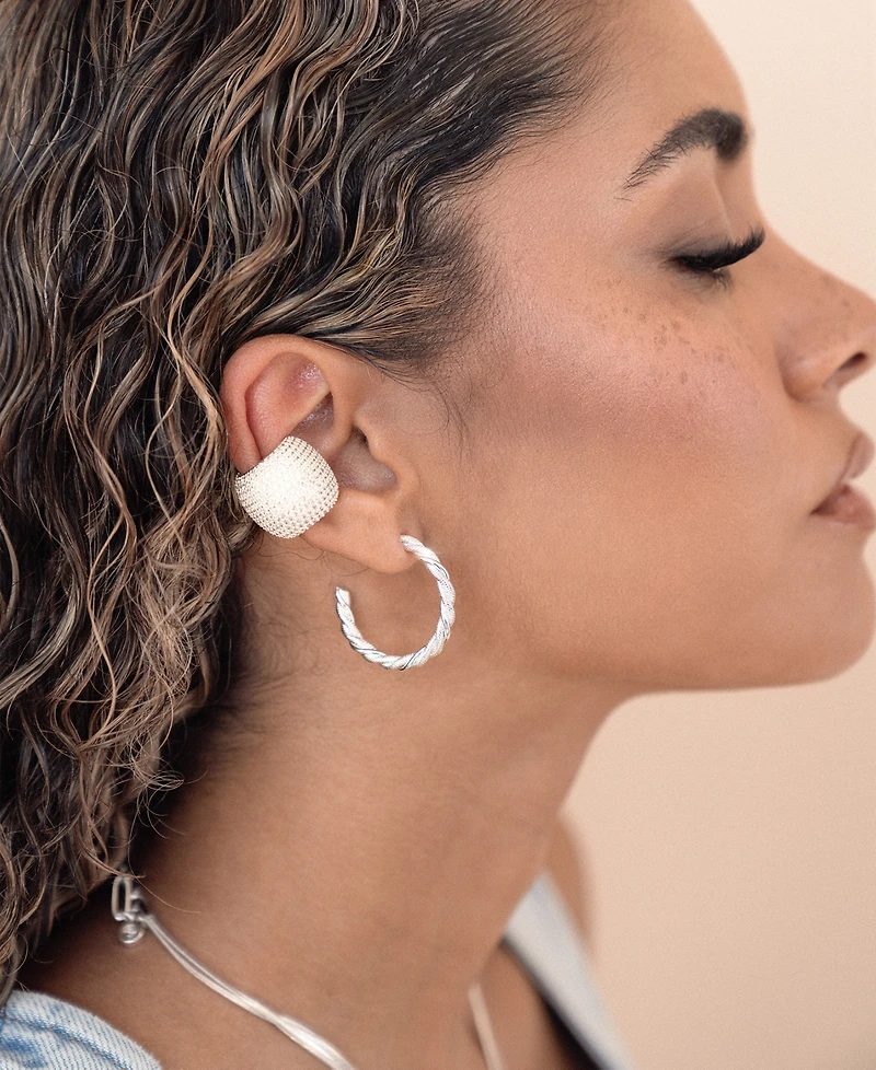 Ettika Crystal Statement Chunky Cuff Earrings