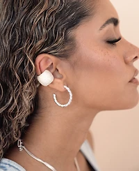 Ettika Crystal Statement Chunky Cuff Earrings