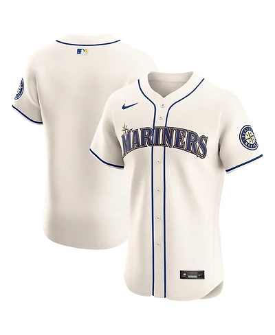 Nike Men's Cream Seattle Mariners Alternate Vapor Premier Elite Patch Jersey