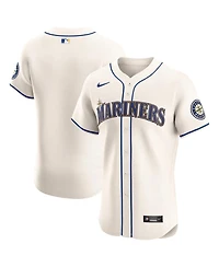 Nike Men's Cream Seattle Mariners Alternate Vapor Premier Elite Patch Jersey