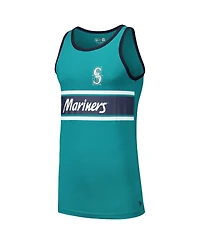 New Era Men's Aqua Seattle Mariners Jersey Ringer Tank Top