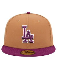 New Era Men's Brown/Purple Los Angeles Dodgers Two-Tone Color Pack 59FIFTY Fitted Hat