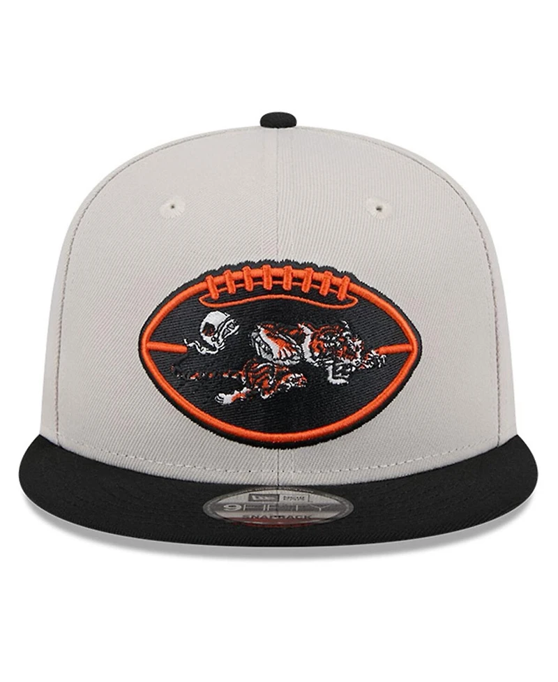 New Era Men's Stone/Black Cincinnati Bengals 2024 Sideline Historic 9FIFTY Snapback Hat