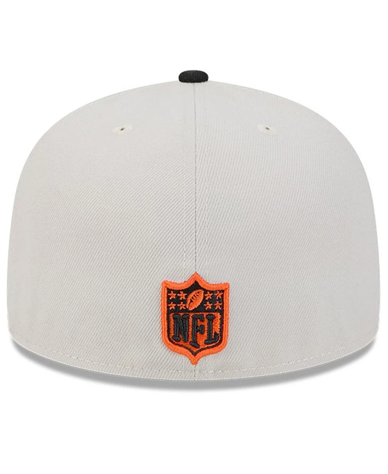 New Era Men's Stone/Black Cincinnati Bengals 2024 Sideline Historic 59FIFTY Fitted Hat