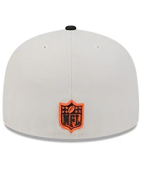 New Era Men's Stone/Black Cincinnati Bengals 2024 Sideline Historic 59FIFTY Fitted Hat