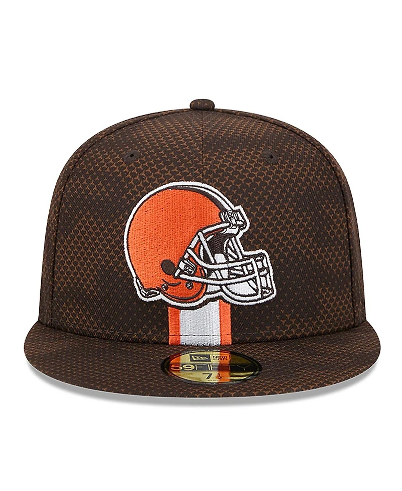 New Era Men's Brown Cleveland Browns 2024 Sideline 59FIFTY Fitted Hat