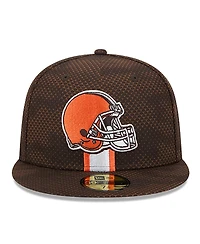 New Era Men's Brown Cleveland Browns 2024 Sideline 59FIFTY Fitted Hat