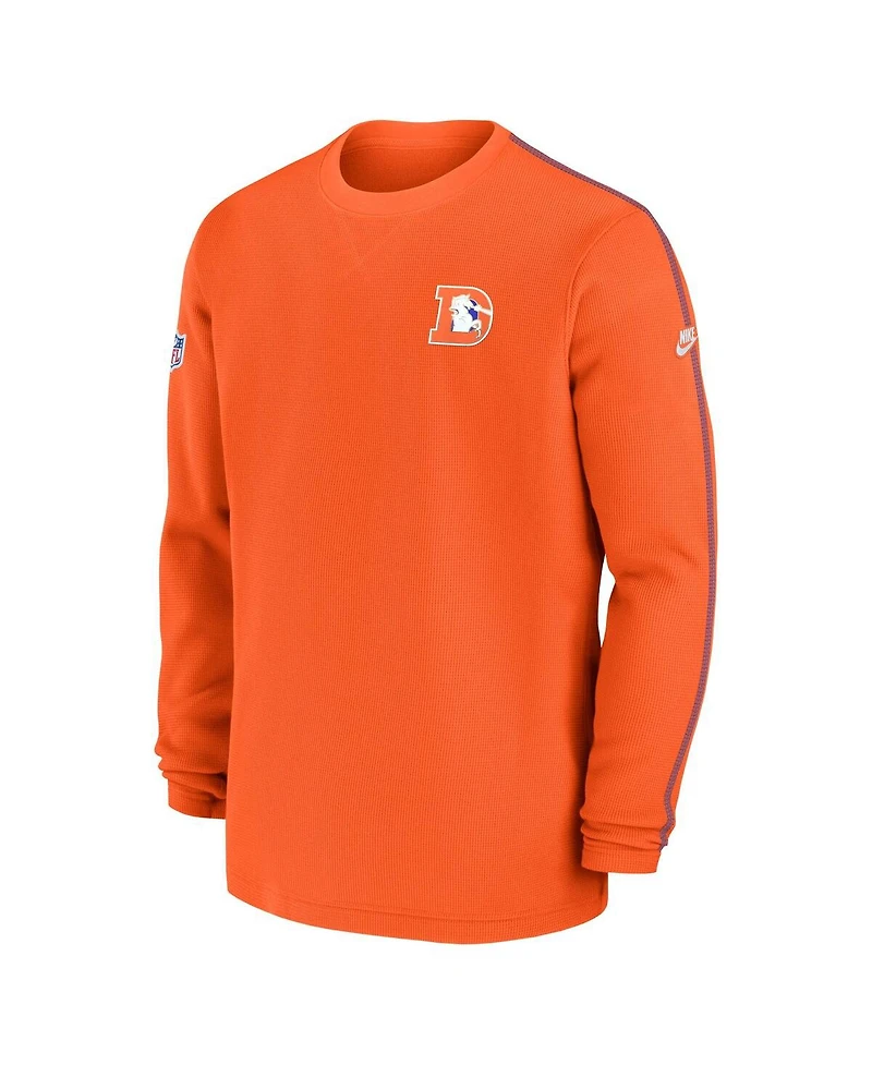 Nike Men's Orange Denver Broncos Alternate Logo Coach Long Sleeve Top