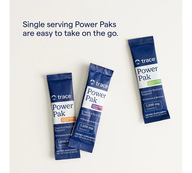Trace Minerals Power Pak - Daily Health Support Supplement with Vitamins & Minerals - Power Packet Aids Immune Health & Hydration