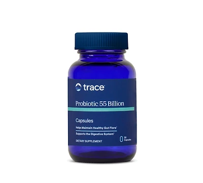 Trace Minerals Probiotic 55 Billion Active Cultures per Capsule 30 Capsules | Bifidobacterium, Lactobacillus, One-a-Day, Delayed-Release Capsules | Pr