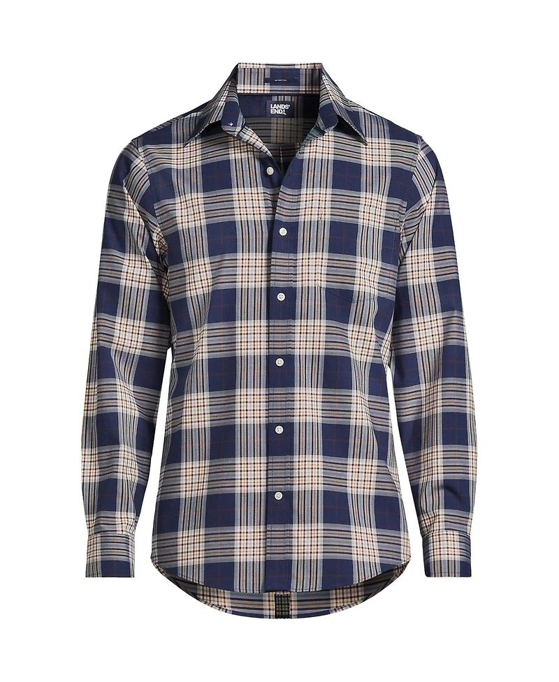 Lands' End Men's Tailored Fit No Iron Twill Long Sleeve Shirt