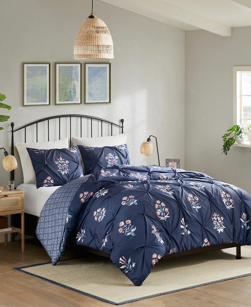 Madison Park Marfa Pintuck 3-Pc. Duvet Cover Set, Full/Queen