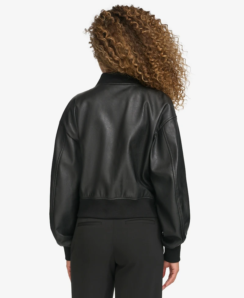 Levi's Women's Faux Leather Varsity Bomber Jacket