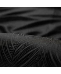 Chanasya Premium 2-Panel Classy Embossed Leaf Textured Curtains - Back Tab