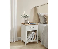 Slickblue Farmhouse Nightstands with Charging Station Set of 2
