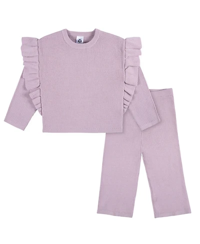 Gerber Toddler Girls Ruffled Sweater and Pant Knit Set