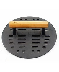 BergHOFF Neo 2pc Cast Iron 11" Grill Pan with Slotted Steak Press