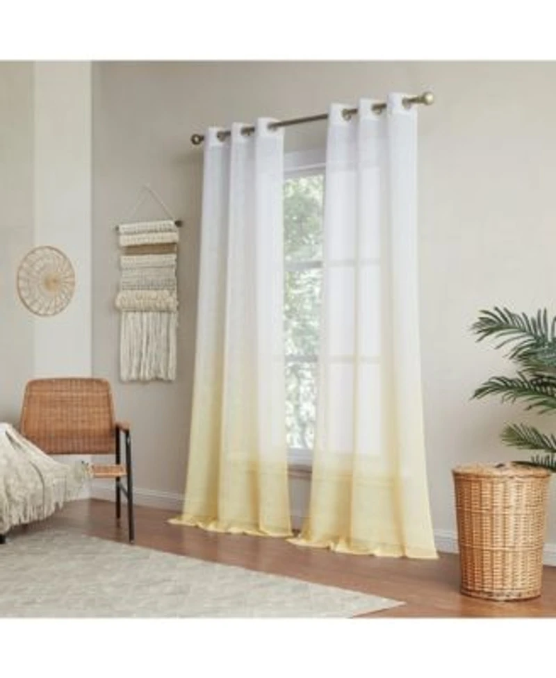 Dainty Home Shadow Window Panel Set 76 W X 84 L