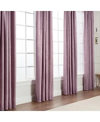 Chanasya Premium 2-Panel Classy Embossed Leaf Textured Curtains - Back Tab