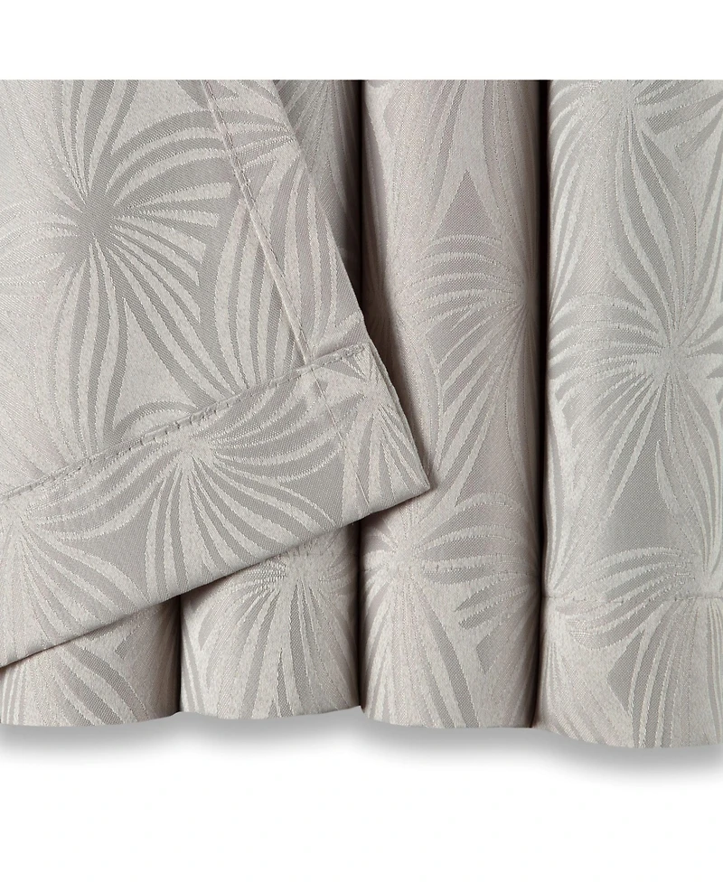 Chanasya Premium 2-Panel Classy Embossed Leaf Textured Curtains - Back Tab