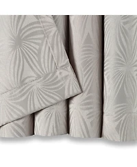 Chanasya Premium 2-Panel Classy Embossed Leaf Textured Curtains - Back Tab