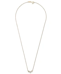 Wrapped Diamond Triple Bezel 17" Pendant Necklace (1/4 ct. t.w.) in 10k Gold, Created for Macy's