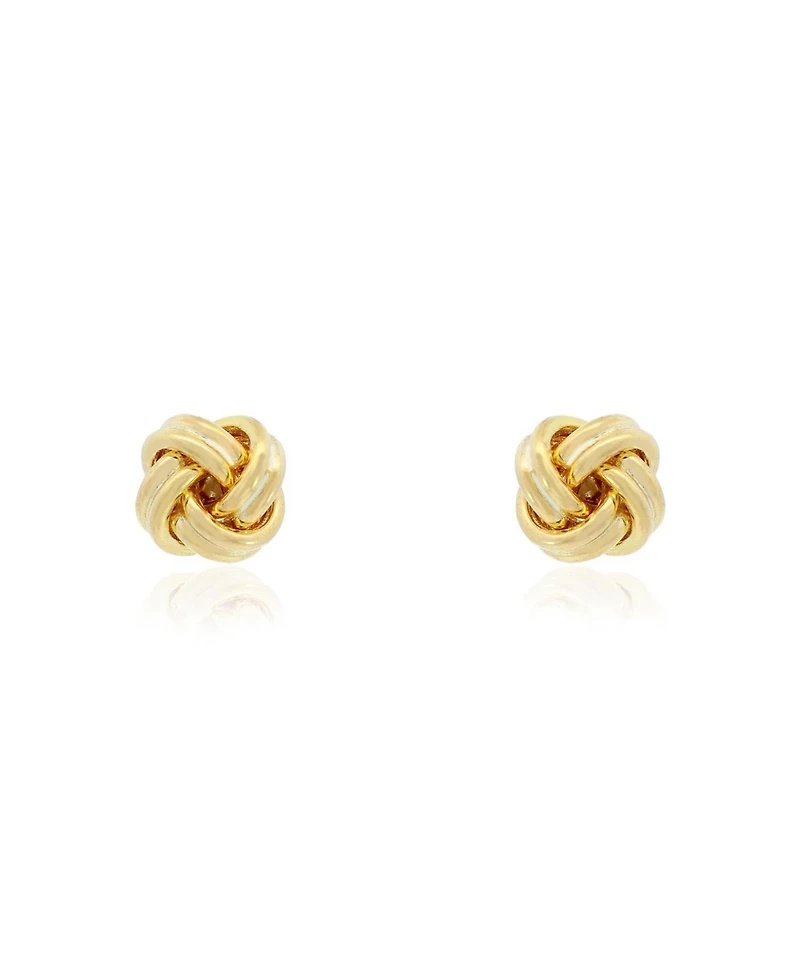 The Lovery Polished Rope Knot Stud Earrings 14K Gold