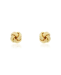 The Lovery Polished Rope Knot Stud Earrings 14K Gold