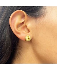The Lovery Polished Rope Knot Stud Earrings 14K Gold
