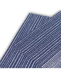 Dainty Home Norwood Texteline Outdoor Dining Set Textured Design Reversible 12" x 18" Rectangular Placemats Set of 6