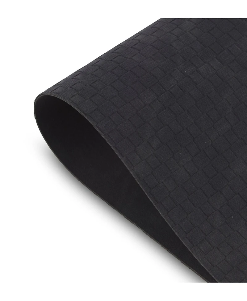 Dainty Home Sorento Faux Leather Look Outdoor Dining Set Textured 2 Pattern Reversible 12" x 18" Rectangular Placemats of 4