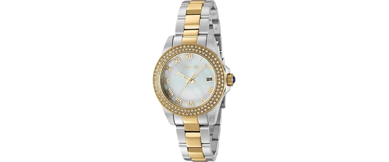 Invicta Women's 36075 Angel Quartz 3 Hand White Dial Watch
