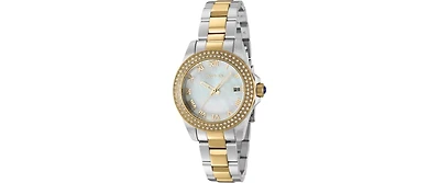 Invicta Women's 36075 Angel Quartz 3 Hand White Dial Watch