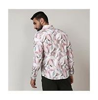 Men's Nude Pink & Ivory White Petal Block Shirt