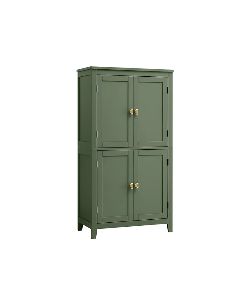 Bathroom Floor Cabinet with Adjustable Shelves for Towels and Toiletries