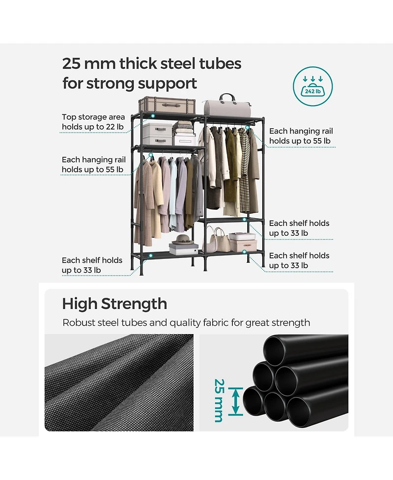Slickblue Portable Closet Wardrobe – Convenient and Versatile Storage Solution