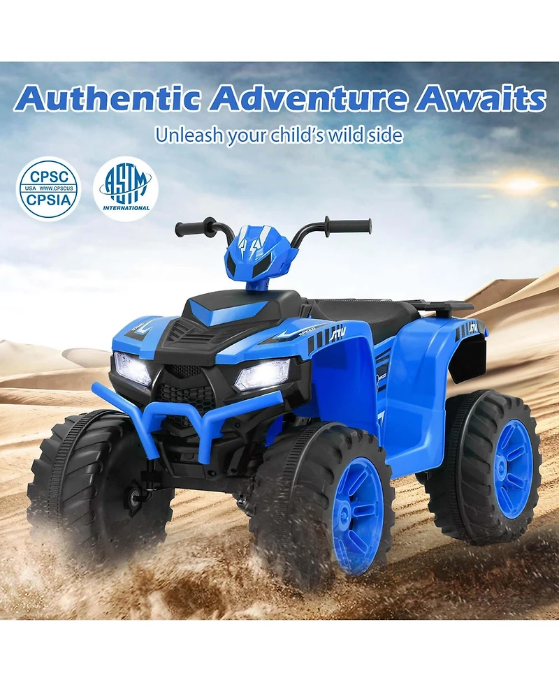 24V Kids Ride-On Electric Atv 4-Wheeler Quad Car with Wireless Connection